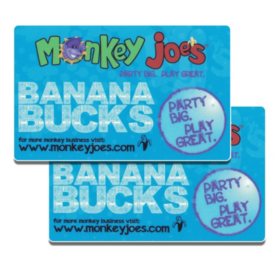 Monkey Joe's Parties & Play $50 Value Gift Cards - 2 x $25