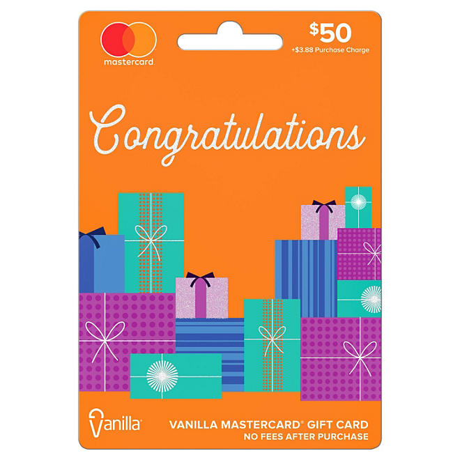 $50 Vanilla Mastercard Gift Card - Congratulations