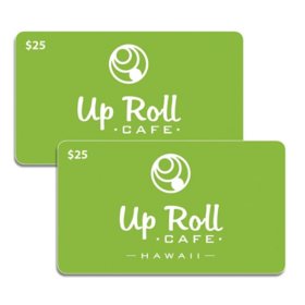 Up Roll Café $50 Gift Card Multi-Pack, 2 x $25
