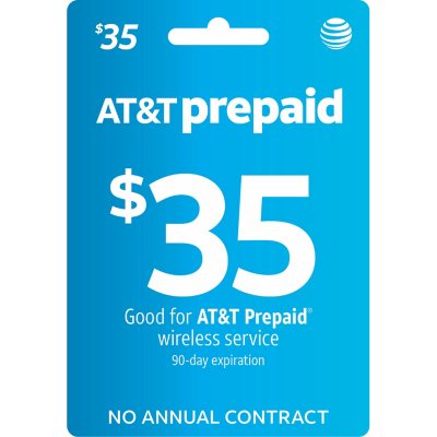 AT & T Refill Email Delivery Gift Card, $35