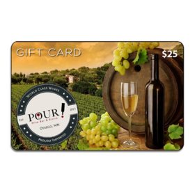 Pour Wine & Bar $50 Gift Card Multi-Pack, 2 x $25