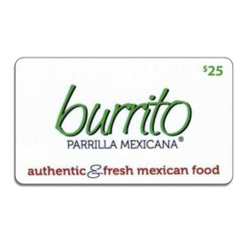 Burrito Parrilla $50 Gift Card Multi-Pack, 2 x $25