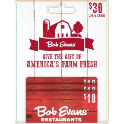 Bob Evans 30 Gift Card MultiPack, 3 x 10 Sam's Club