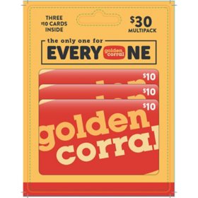 Golden Corral $30 Gift Card Multi-Pack, 3 x $10