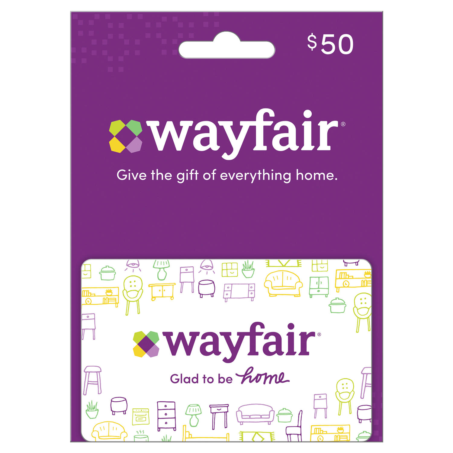 WAYFAIR $50 1 X $50 GIFT CARD