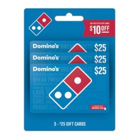 Domino's $75 Gift Card Multi-Pack, 3 x $25