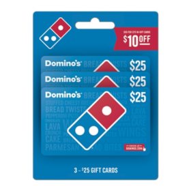 Domino's Four Restaurant $25 E-Gift Cards