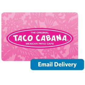 Taco Cabana $50 Email Delivery Gift Card