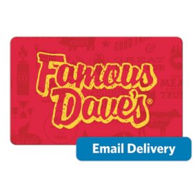 Famous Dave's $75 Email Delivery Gift Card