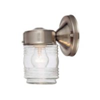 Hardware House Outdoor Jelly Jar Light - Satin Nickel