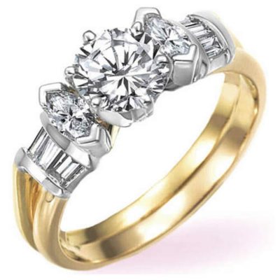 Baguette diamond hot sale ring wrap