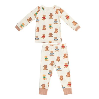 Angel Dear Long Sleeve Loungewear Set Teddy Bear Collection 6-12M:- Teddy Bear Collection, 6-12M