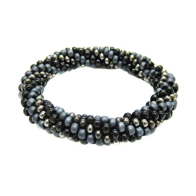 Beads of Hope Seed Bead Bracelet -  Jet Black