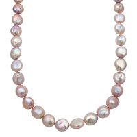 17" Baroque Coin Pearl 14K Yellow Gold Necklace