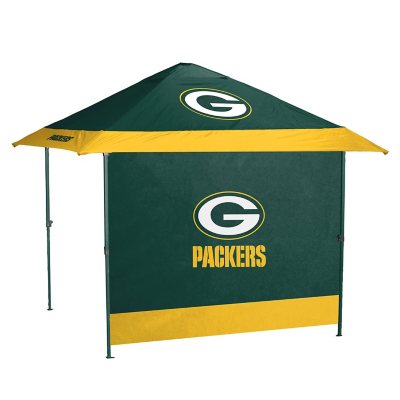 Logo Brands Officially Licensed NFL Pagoda Tent Canopy with Frame and Side Panel- Green Bay Packers
