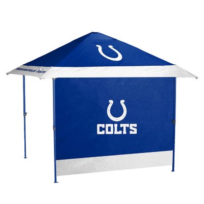Logo Brands Officially Licensed NFL Pagoda Tent Canopy with Frame and Side Panel- Indianapolis Colts