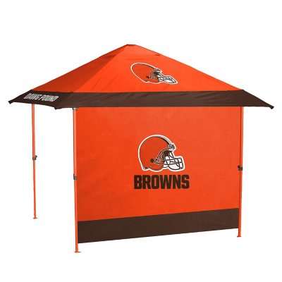 Logo Brands Officially Licensed NFL Pagoda Tent Canopy with Frame and Side Panel- Cleveland Browns