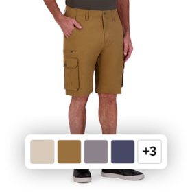 IRON Clothing Co Men's Flex Waistband Stretch Twill Multi Pocket Cargo Short