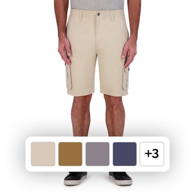 IRON Clothing Co Men's Flex Waistband Stretch Twill Multi Pocket Cargo Short Khaki 40:- Khaki, 40