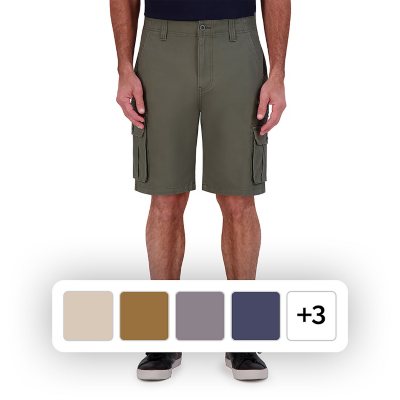 IRON Clothing Co Men's Flex Waistband Stretch Twill Multi Pocket Cargo Short Olive 40:- Olive - Online Only, 40