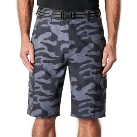 Iron Clothing Belted Stretch Microfiber Cargo Short