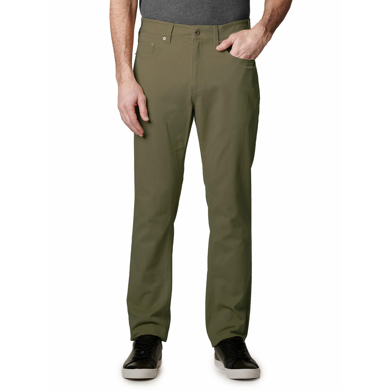 IRON Clothing PATRIOT Comfort Flex Waistband 5 Pocket Stretch Twill Pant - Turtle Green 38x34