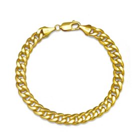 Curb Chain Bracelet in 14K Gold, 8mm