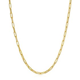 Paperclip Chain Necklace in 14K Gold