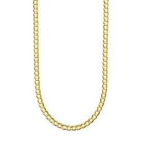 4MM Solid Curb Chain in 14K Gold