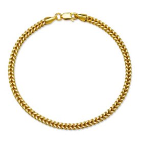 Diamond Cut Franco Chain Bracelet in 14K Gold