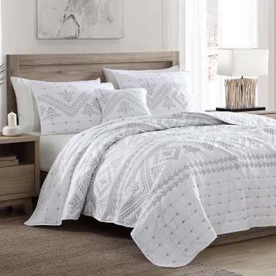 Brielle Home Cross Stitch Quilt Set (Various Sizes and Colors) - Sam's Club