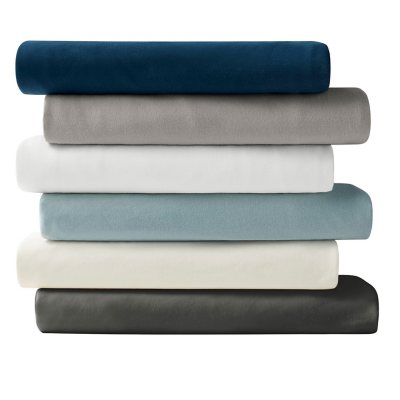 Navy King Brielle Home Jersey Knit T-Shirt Cotton Sheet Set 4pc Breathable All Season Soft & Comfy with Deep Pockets
