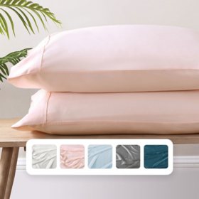 Brielle Home Tencel Lyocell Sateen Pillowcase Set, Assorted Colors & Sizes