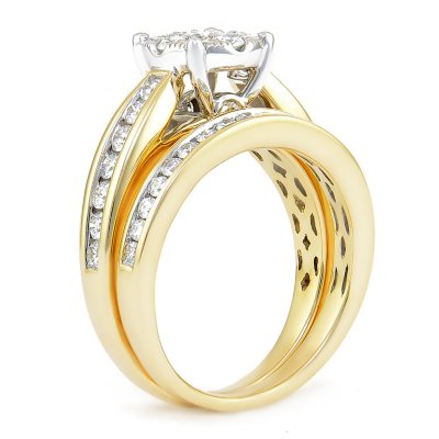 Yellow gold wedding ring on sale sets