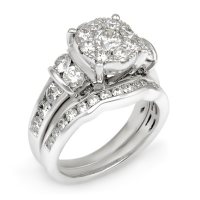 2.50 CT.T.W. Diamond Composite Engagement Ring Set in 14K White Gold (I-I1)