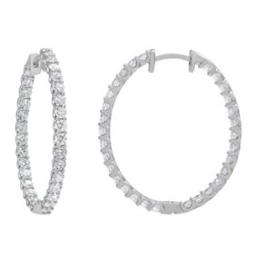 3.00 CT. T.W. Hoop Earrings in 14K White Gold