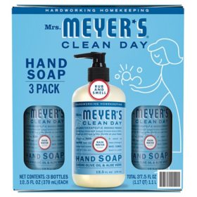Mrs. Meyer's Clean Day Liquid Hand Soap, Rain Water (12.5 fl., oz. 3 pk.)