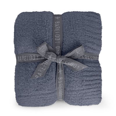 Barefoot Dreams CozyChic Throw Blanket, 54'x72':- Graphite