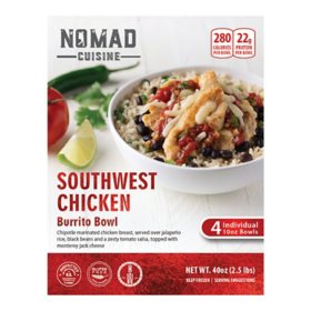 Nomad Cuisine Southwest Chicken Burrito Bowl, Frozen (4 ct.)