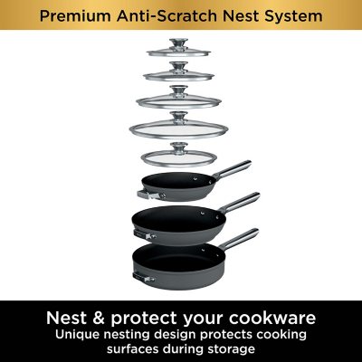 Best Buy: Ninja Foodi NeverStick Premium Hard-Anodized 10-Piece Cookware Set  Gray C39500