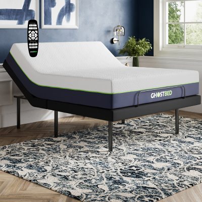 GhostBed Split King Mattress & Adjustable Bed Set