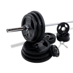 Centr 300 lb Olympic Weight Set with Bar