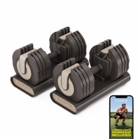 Centr Smart Stack 50 Adjustable Dumbbell, 5-50 lbs & 3-Month Centr Digital Membership