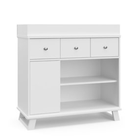 Dresser with changing table, Baby changing table with drawers », Leander