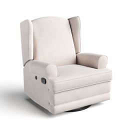 Storkcraft Serenity Wingback Upholstered Recline Glider (Choose Your Color)