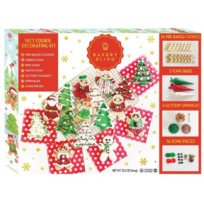 Bakery Bling Christmas 16-ct. Cookie Decorating Kit, 37 oz. - Sam's Club