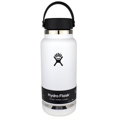 Hydro Flask Bottle, Wide Mouth, White, 32 Ounce