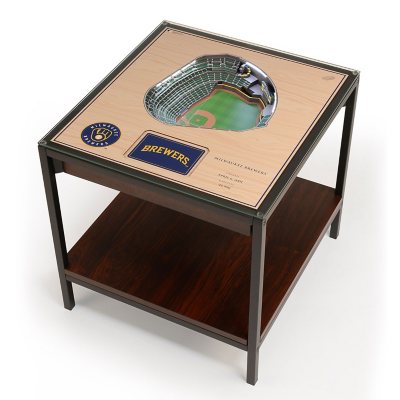 MLB 25-Layer Stadium View Lighted End Table - Milwaukee Brewers:- Milwaukee Brewers