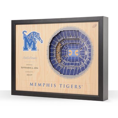 YouTheFan Memphis Tigers 25-Layer Basketball Stadium View 3D Wall Art