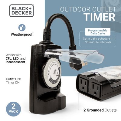 Black + Decker Indoor Grounded Digital Timer 
